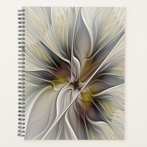 Floral Fractal Fantasy Flower with Earth Colors Planner