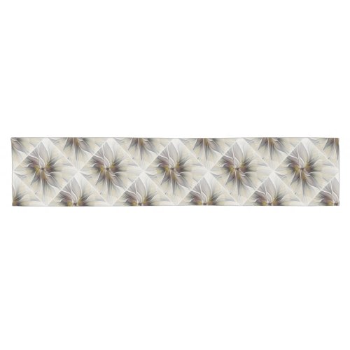 Floral Fractal Fantasy Flower with Earth Colors Short Table Runner