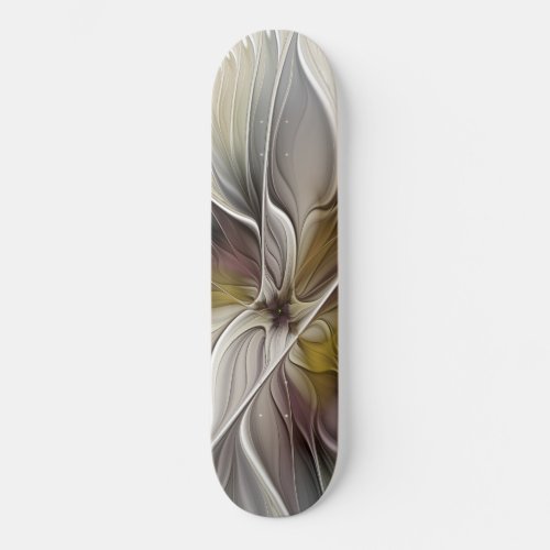 Floral Fractal Fantasy Flower with Earth Colors Skateboard