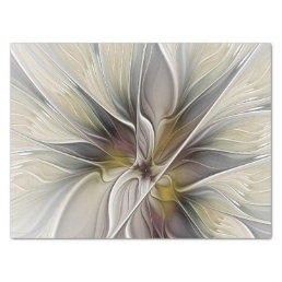 Floral Fractal, Fantasy Flower with Earth Colors Tissue Paper