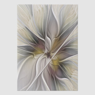 Floral Fractal, Fantasy Flower with Earth Colors Tissue Paper