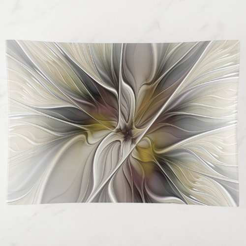 Floral Fractal Fantasy Flower with Earth Colors Trinket Tray