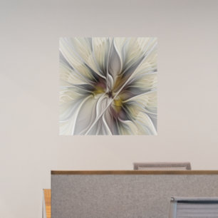 Floral Fractal, Fantasy Flower with Earth Colors Wall Decal