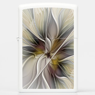 Floral Fractal, Fantasy Flower with Earth Colors Zippo Lighter