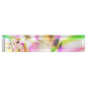 Floral fractal name plate