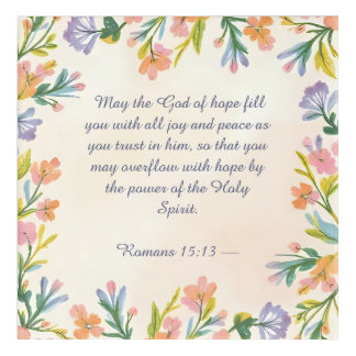 Floral Frame Bible Verse Memory Anchor  Acrylic Print