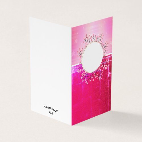 Floral Frame Blank Inside Greeting Cards 