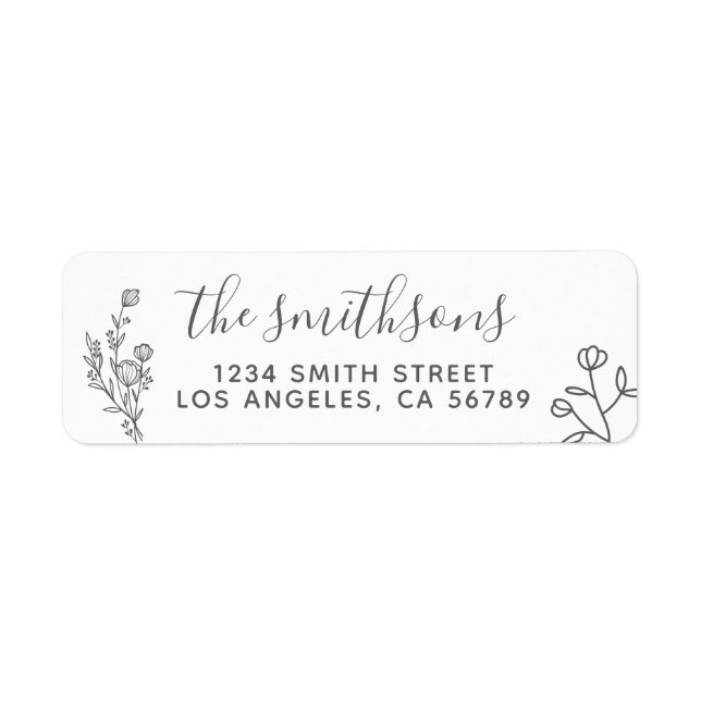 Floral Frame Botanical | Boho Chic Signature Label (Front)