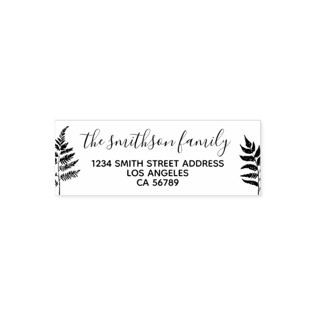 Floral Frame Botanical Signature Tree Self-inking Stamp