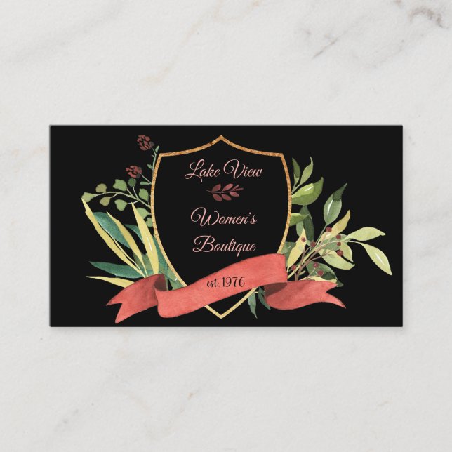Floral Frame Business Card (Front)