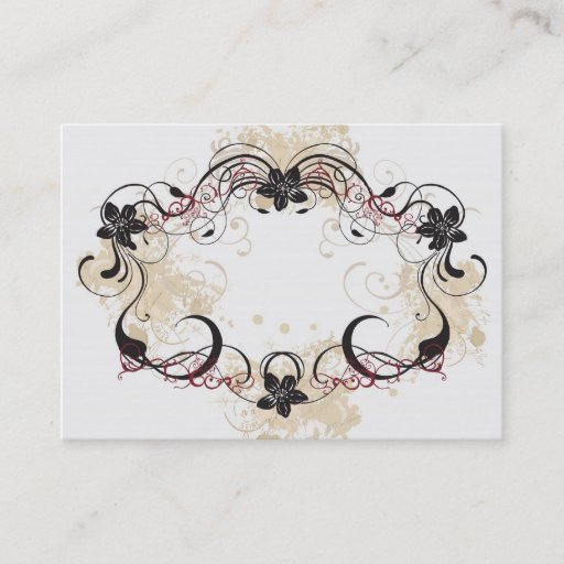 Customizable Floral frame Business Card