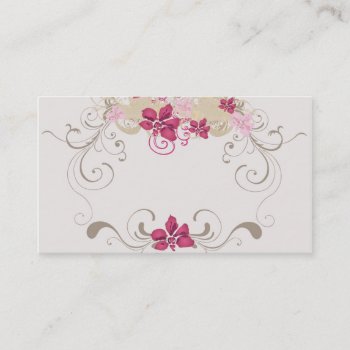 Floral Frame Business Card by coconutpie at Zazzle