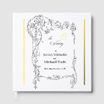 Floral Frame Calligraphy Wedding