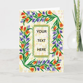 floral frame card