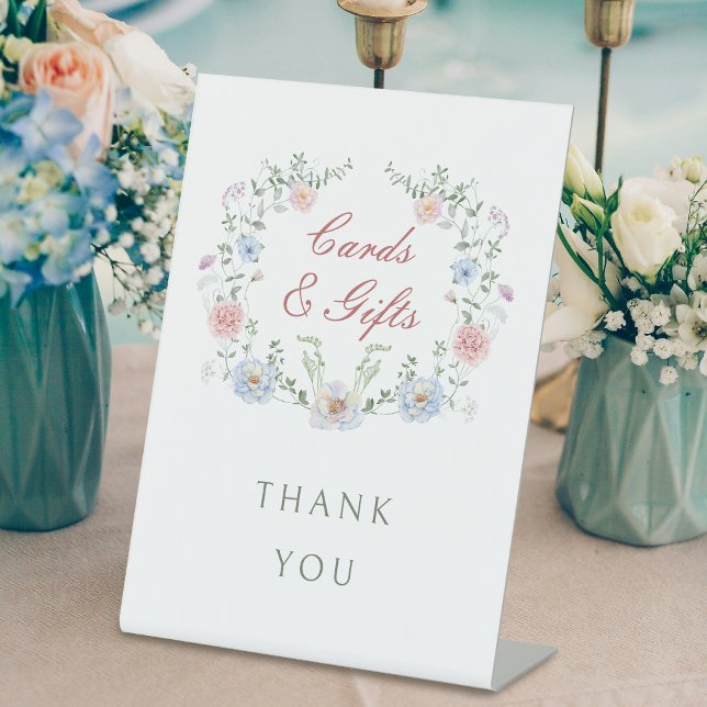 Floral Frame Cards & Gifts Pedestal Sign (Creator Uploaded)