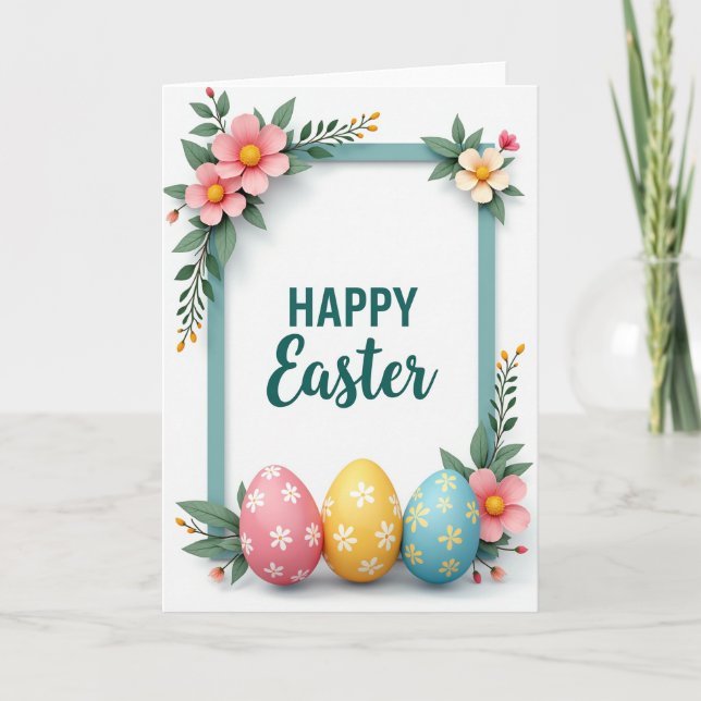 Floral Frame Celebration Card (Front)