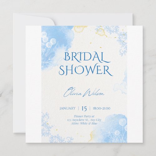  Floral Frame Colourful Bridal Shower Invitation