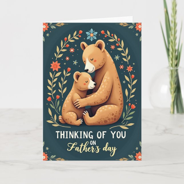 Floral Frame Fathers Day Card (Front)