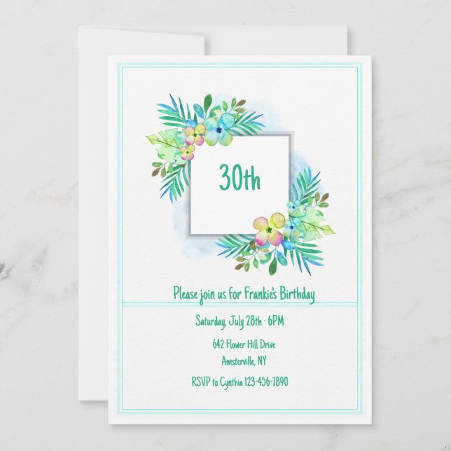 Floral Frame Invitation (Front)