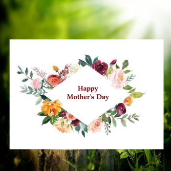 Floral Frame Mother’s Day Card by Cardgallery at Zazzle
