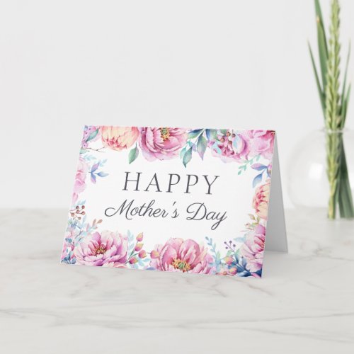 Floral Frame Mothers Day Card