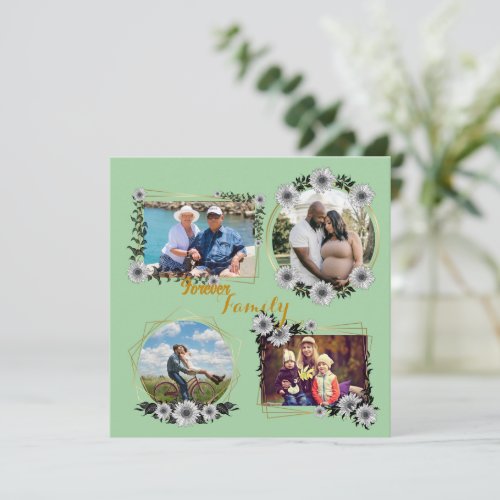 Floral Frame of Love family modern design card