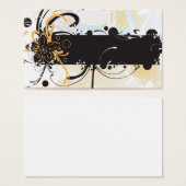 Floral frame Profile Card (Front & Back)