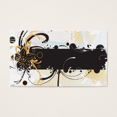 Floral frame Profile Card Business Card Template