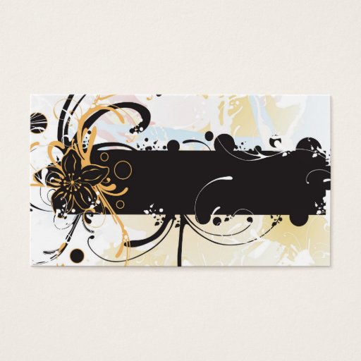 Customizable Floral frame Profile Card Business Card Template