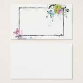 Floral frame Profile Card (Front & Back)