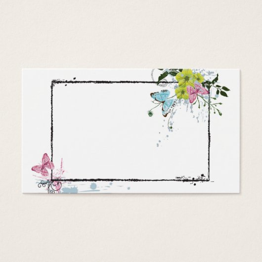 Floral frame Profile Card (Front)