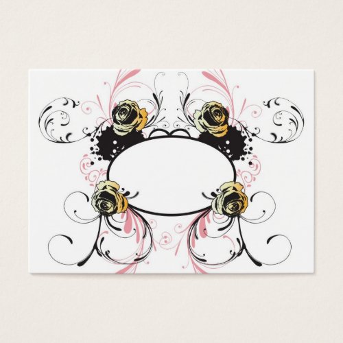 Floral frame Profile Card Business Cards