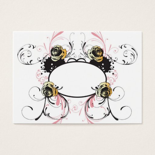 Customizable Floral frame Profile Card Business Cards