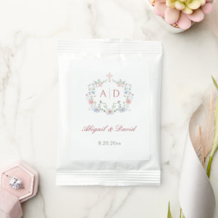 Floral Frame Religious Wedding Monograms Margarita Drink Mix