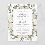 Floral Frame Save the Date Postcard<br><div class="desc">This modern photo wedding save the date flat card has a warm, minimalist design. The front features a lively script text above your first names and date. On the back, we've set the background as transparent, so that the color of the paper will serve as the base color. You can...</div>