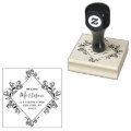 floral frame script address rubber stamp | Zazzle