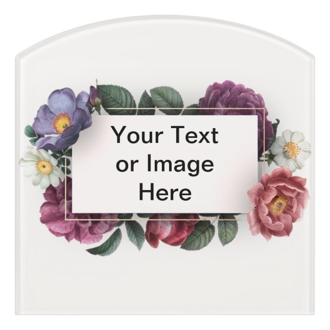 Floral Frame Sign (Contour Front)