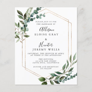 Floral Frame Wedding Invitation