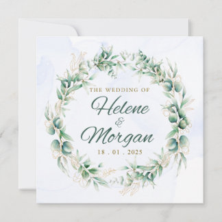 Floral Frame wedding invitation Save The Date