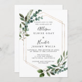 Floral Framed Wedding Invitation (Front/Back)