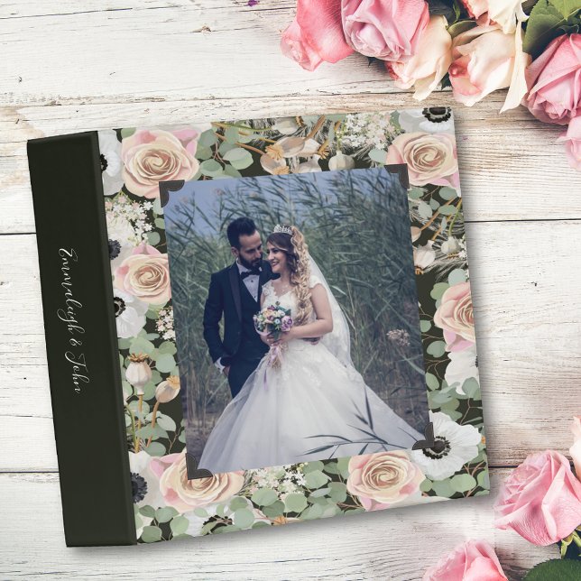 Floral Framed Wedding Photo Album 3 Ring Binder (Creator Uploaded)
