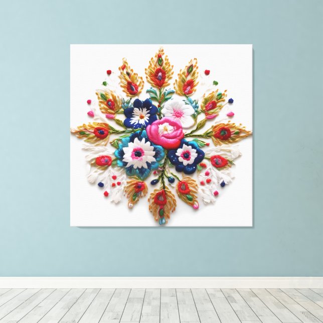 Floral Frequencies of Grace – Perfect Gift for Her Canvas Print (Insitu(Wood Floor))