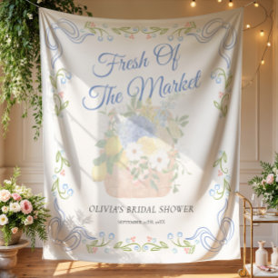 Floral Fresh Off The Market Bridal Shower Backdrop