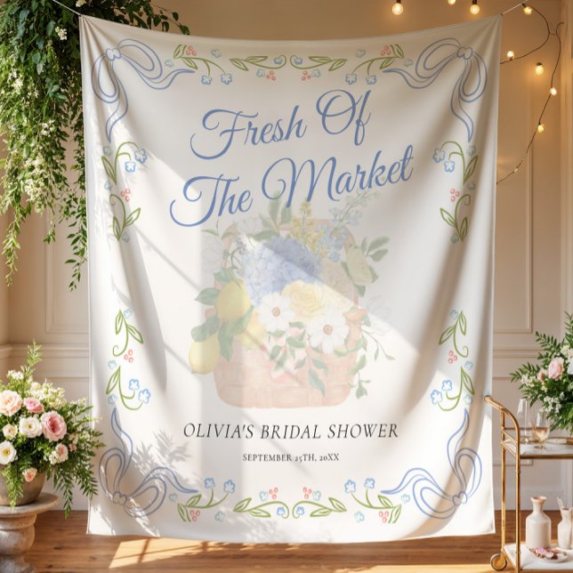 Floral Fresh Off The Market Bridal Shower Backdrop (Creator Uploaded)