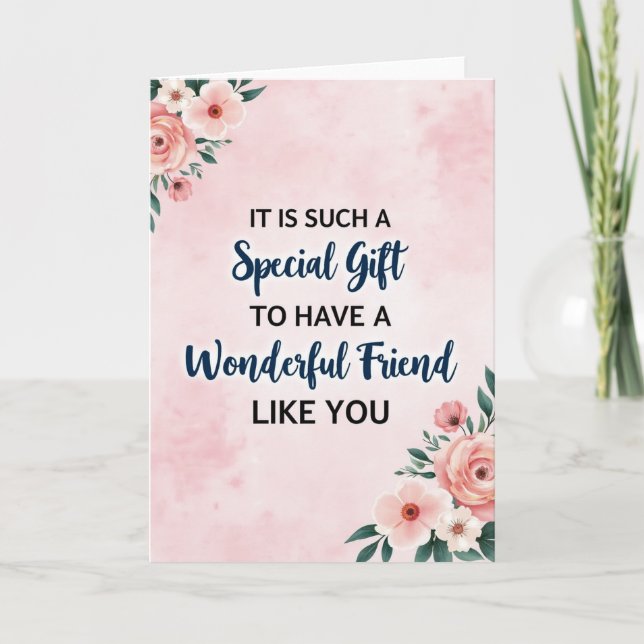 Floral Friend Appreciation Card (Front)