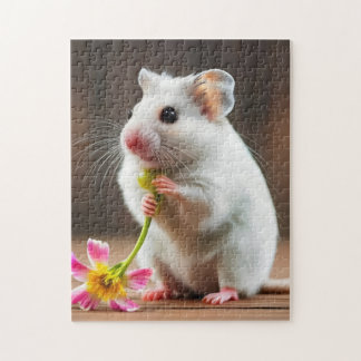 Floral Friend Hamster 252-Piece Kids Puzzle