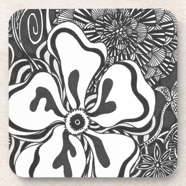 Floral Frill | Customizable Coasters (Front)