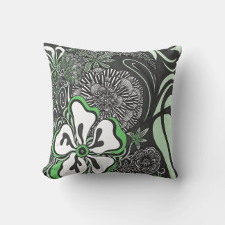 Floral Frill | Customizable Color | Throw Pillow