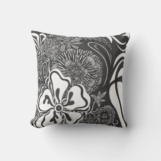 Floral Frill | Customizable Color | Throw Pillow