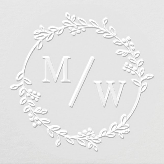 Floral Frm Couple 2 Initial Monogram Diag Spacer Embosser (Design)